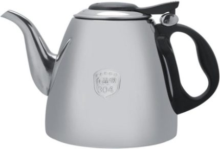 Théière de Cuisine en Acier Inoxydable, cuisinières Bouilloire à thé sifflante sur Le Dessus du poêle Pot Cafetière en Acier Inoxydable, poignée résistant à la Chaleur(1.2L)