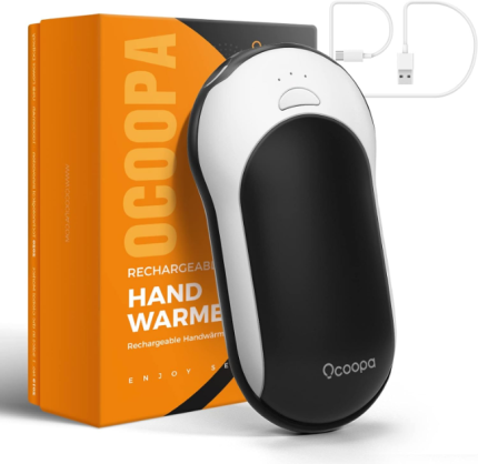 OCOOPA 18W Chauffe Main à Charge Rapide, 10000mAh USB C Chauffe-Main Rechargeable, 15 Heures Durable électrique Batterie, reutilisable