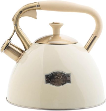 Bouilloire Sifflante De Cuisinière, Bouilloire À Induction En Acier Inoxydable 3L, Bouilloire En Composite Épaissie De Théière De Base De Théière Pour Poêle À Gaz Ou Cuisson [Classe énergétique A]