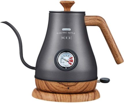 Bouilloire électrique rétro à longue bouche, bouilloire à thé électrique, cafetière à main, bouilloire électrique à petite bouche, Mini capacité de 1L