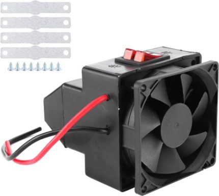 Chauffage de Voiture, 12 V 260 W Ventilateur de Voiture Chauffage d'Air Auto Dégivreur Désembuage Désembuage Noir Réchauffeur d'Air pour Voiture, Petit Espace, Climatiseur