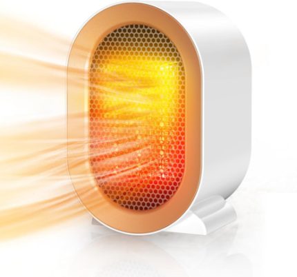 Timiyou Chauffage d'appoint, Radiateur Electrique 800/1200W, Mini Chauffage Soufflant Ceramique, Protection Contre Surchauffe & Anti-Basculement, 2 Modes de Chauffage, Salle de Bain Maison Bureau